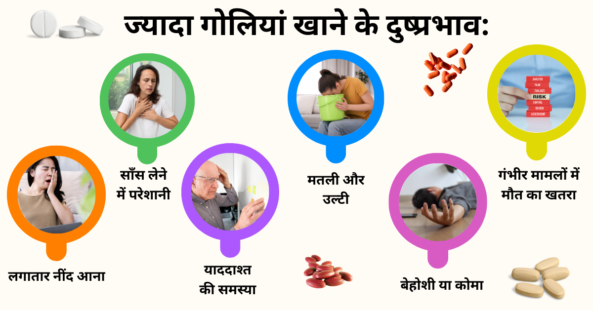 नींद की गोली ज्यादा खाने के दुष्प्रभाव